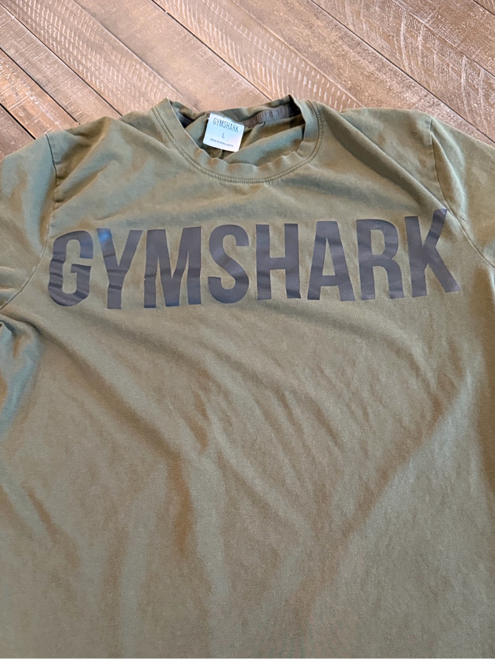 Gymshark Olive Green Logo Short Sleeve Tee